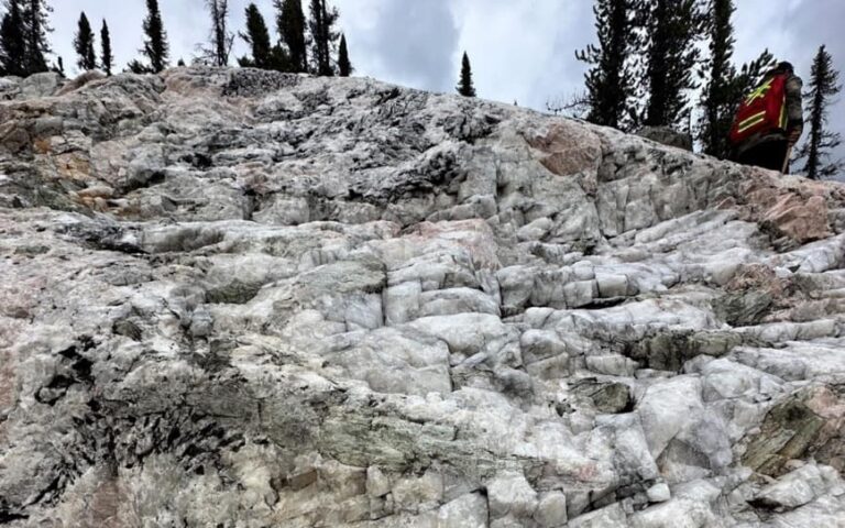 Fin-Resources-ASX-James-Bay-Cancet-west-lithium-spodumene-crystals-pegmatite-outcrop